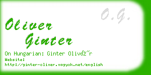 oliver ginter business card